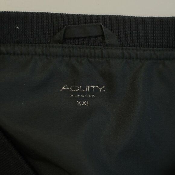 Aquity Black Nylon Trim Windbreaker V-Neck 2XL‎ Jacket Pullover - Picture 8 of 9